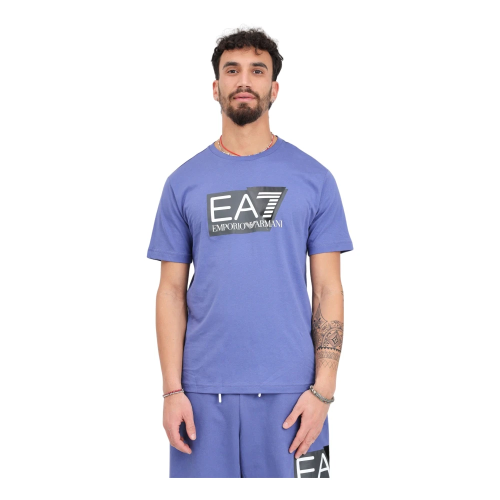 Emporio Armani EA7 T-Shirts Blue Heren