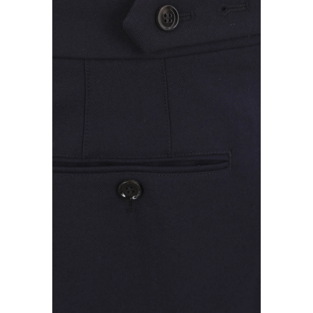 Ami Paris Wijde wollen broek Blue Heren