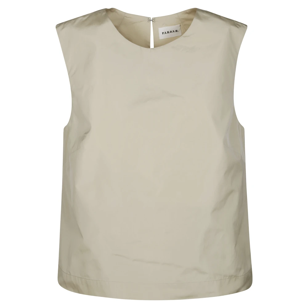 P.a.r.o.s.h. Elegante Zijden Blouse Beige Dames