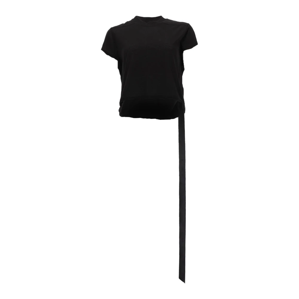 Rick Owens Black T-Shirts, Female, L, Cropped Small Level T