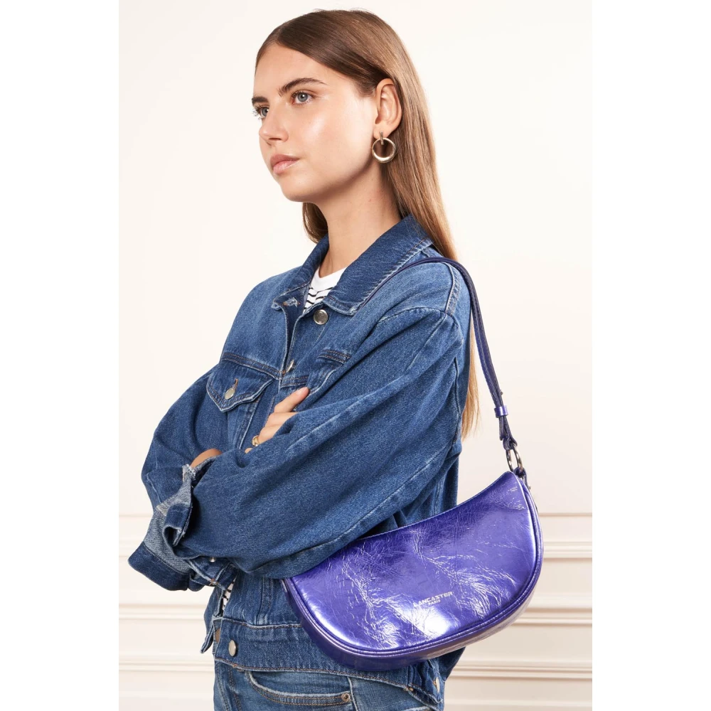 Lancaster Fashion FIrenze Rits Halve Maan Tas Blue Dames