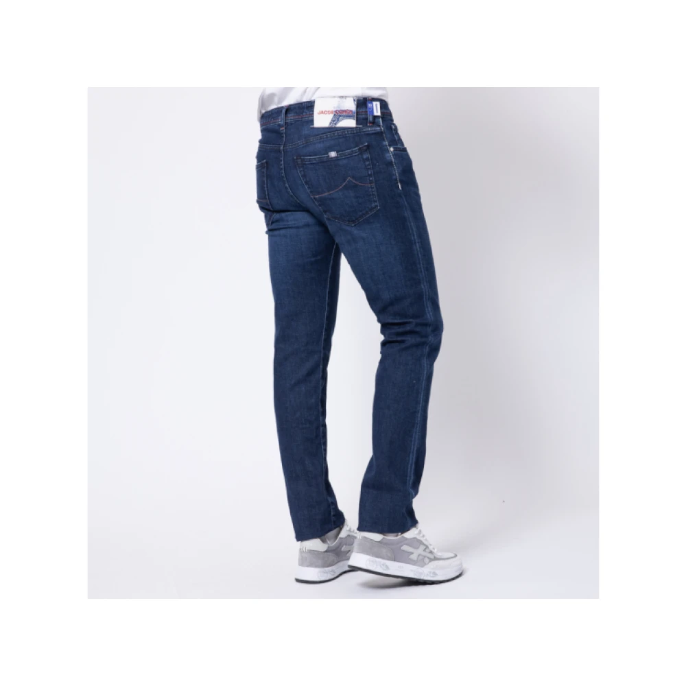 Jacob Cohën Navy Blue Olympische Editie Slim Jeans Blue Heren