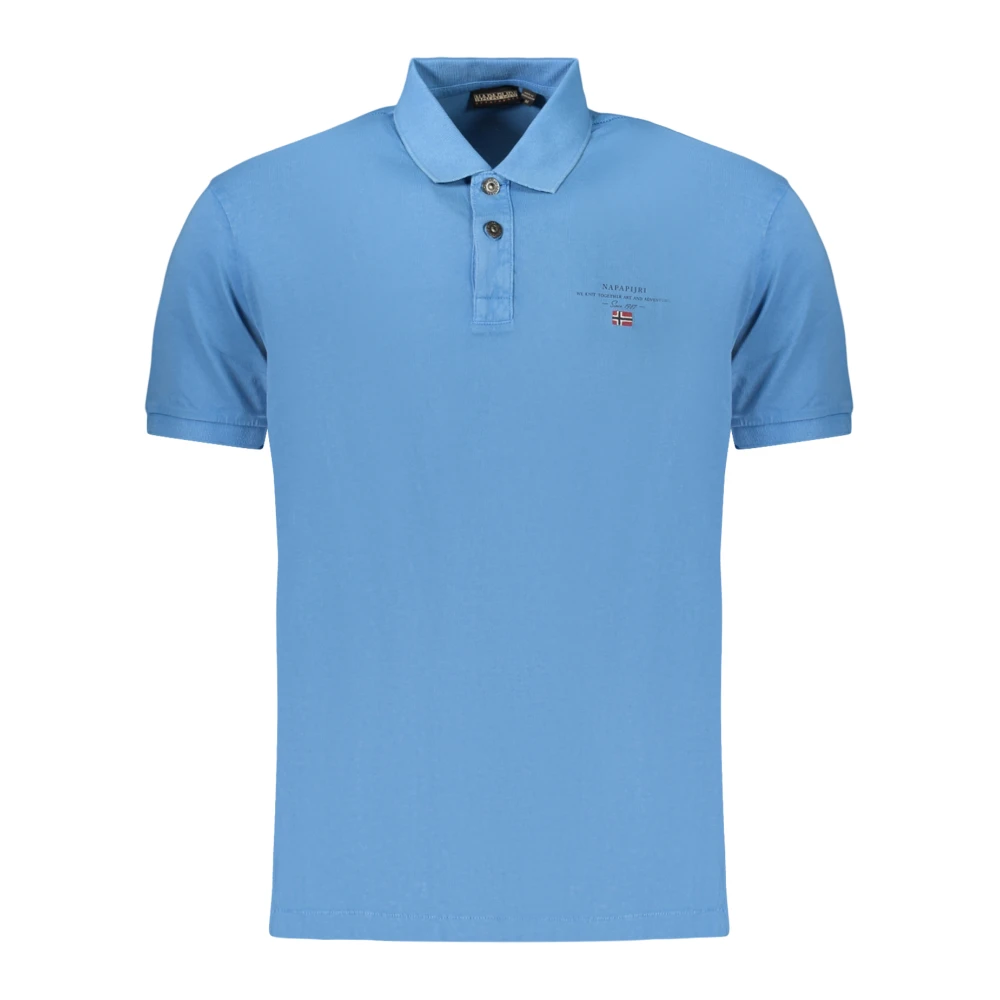 Napapijri Men's Blue Short-Sleeved Polo Shirt - Polo Shirts - 2XL - Tops