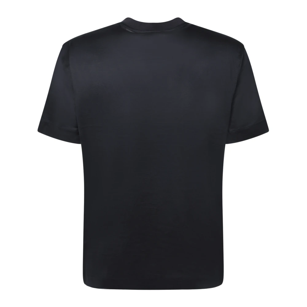 Emporio Armani Zwart Eagle Logo Crew Neck T-shirt Blue Heren