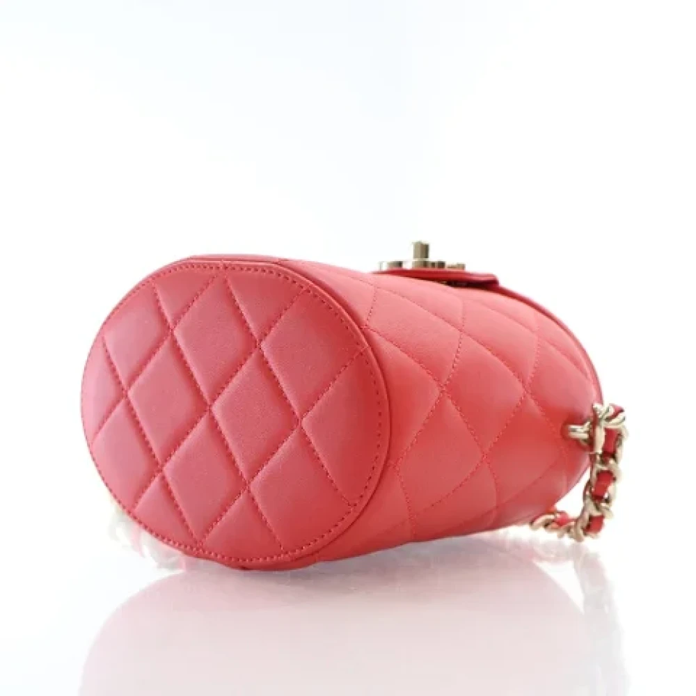 Chanel Vintage Pre-owned Leather handbags Orange Dames