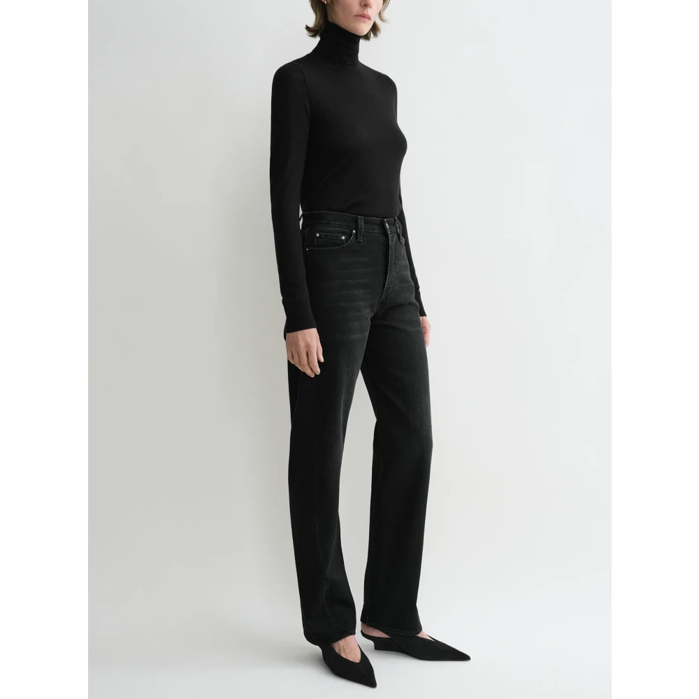 TotêMe Twisted Seam Denim Full Length Black Dames