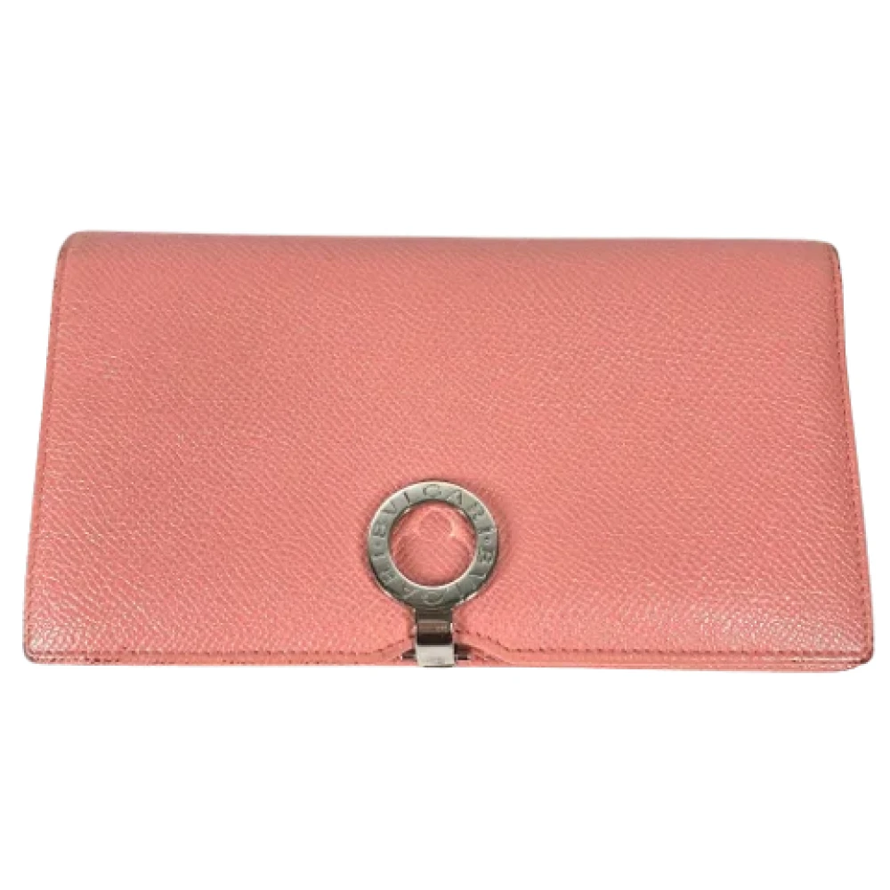 Bvlgari Vintage Pre-owned Leather wallets Pink Dames