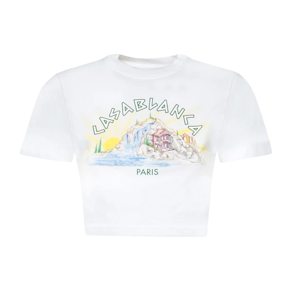 Casablanca Witte T-shirt voor vrouwen White Dames