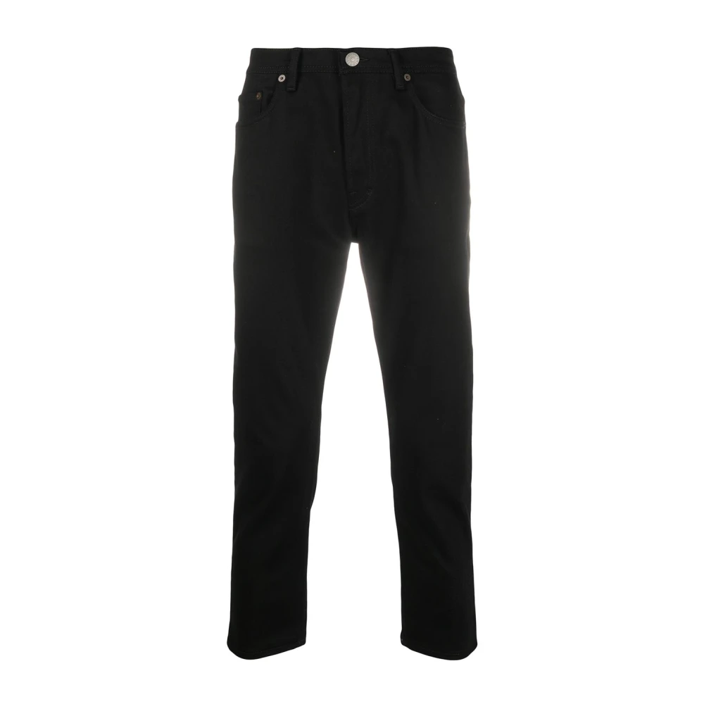 Acne Studios Zwarte Katoenen Straight Cut Jeans Black Heren