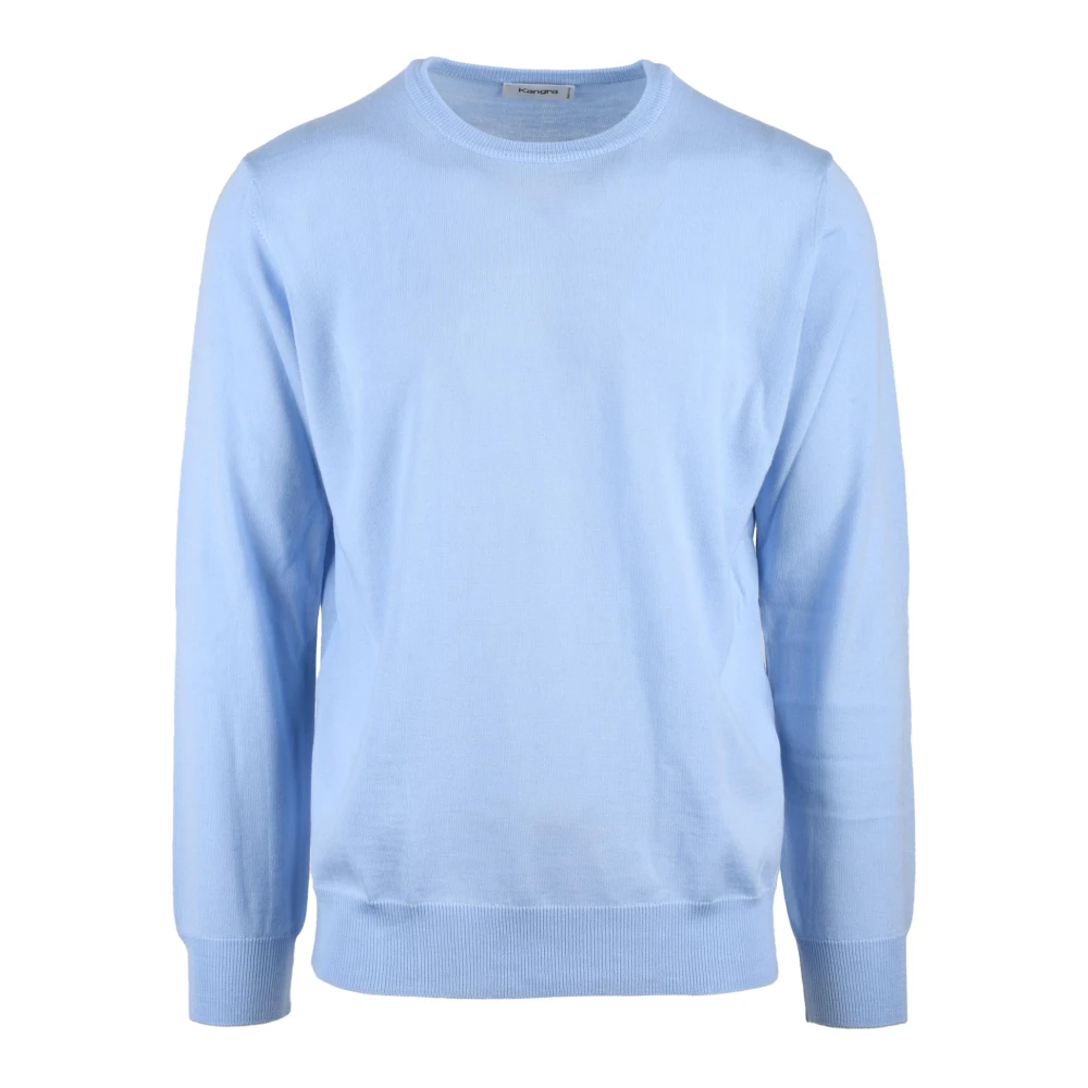 Kangra Men's Blue Round-Neck Knitwear, 3XL, Pullover Girocollo