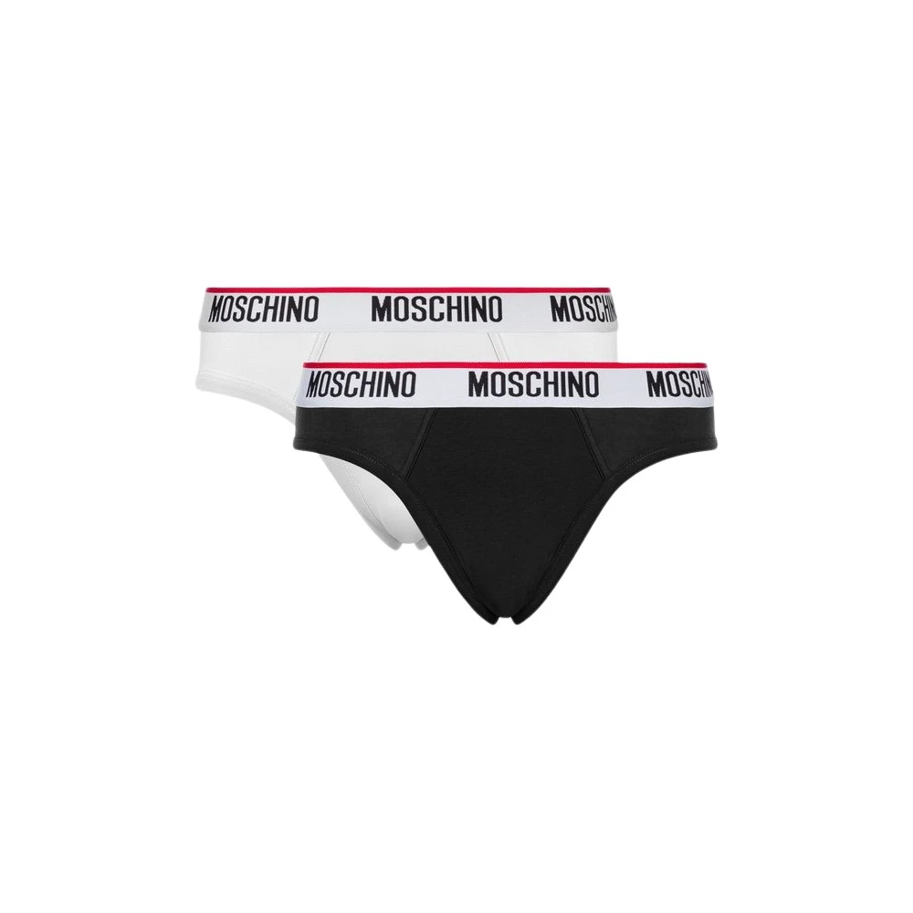 Moschino Herr Multicolor Underkläder Xl, Bomull, Logo Band Set Med 2 Stretch Briefs