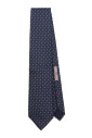 cravate-bleue-a-motif-et-bout-pointu