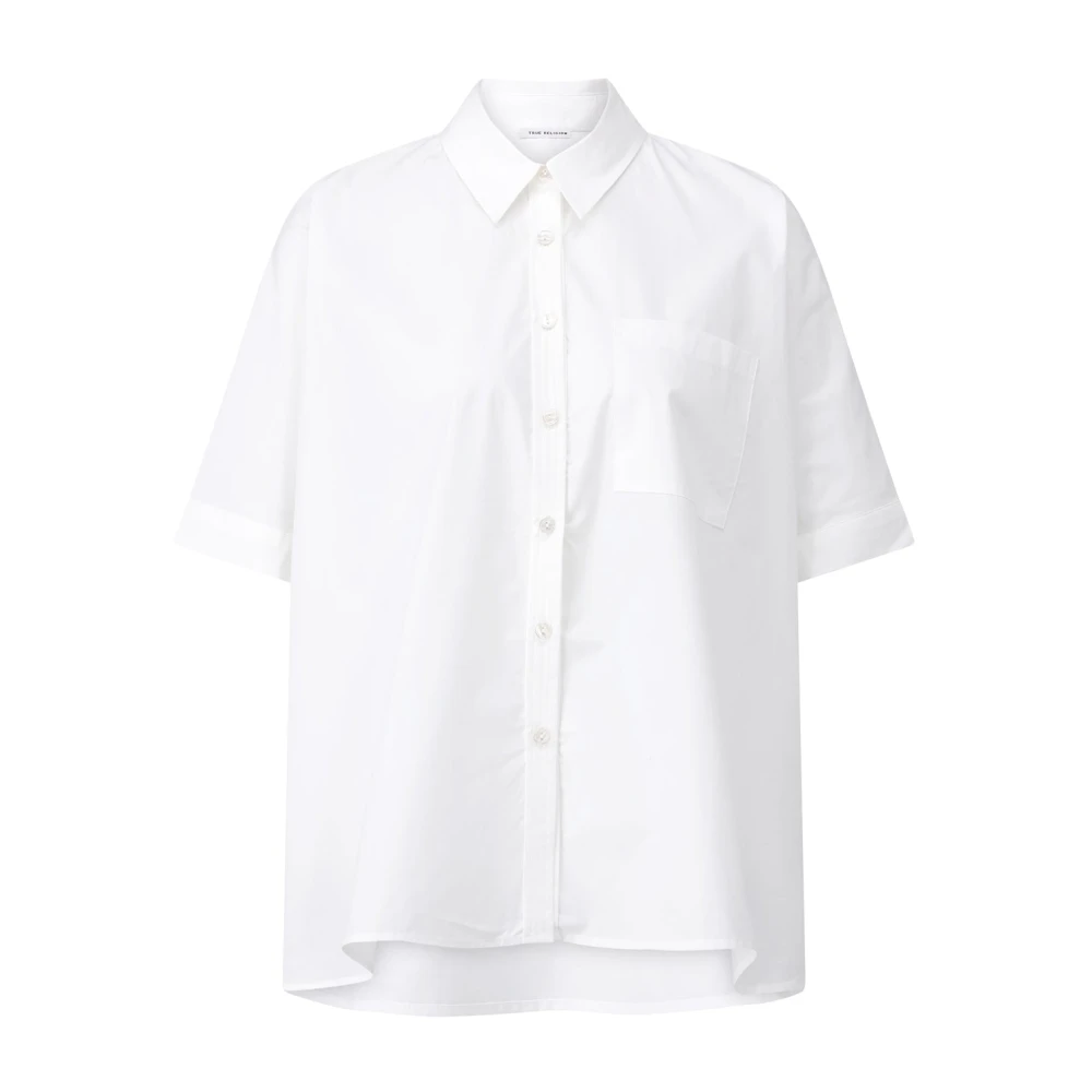 True Religion Oversized Kortemouw Blouse White Dames