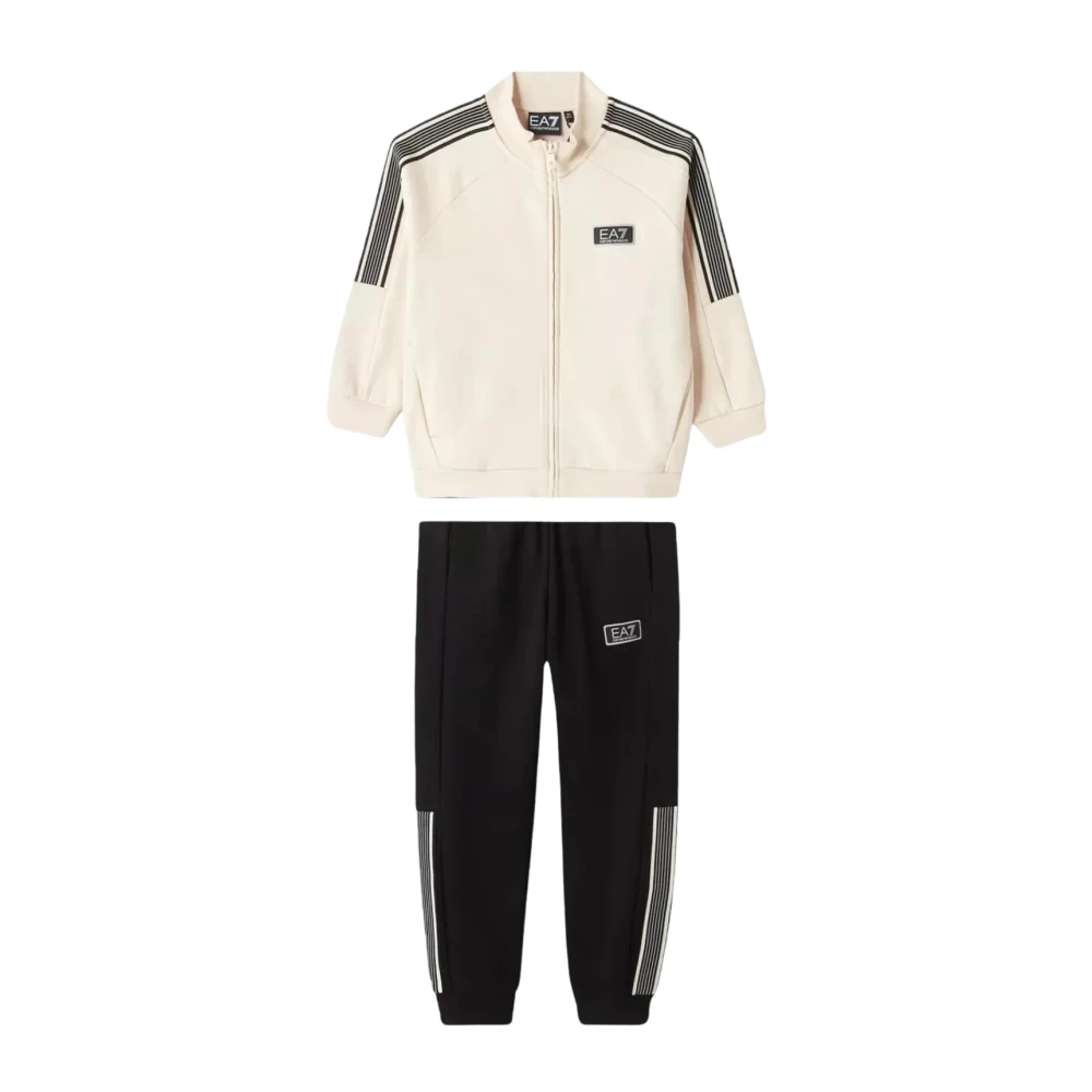 Emporio Armani Barn tracksuit set med full zip Beige, Pojke