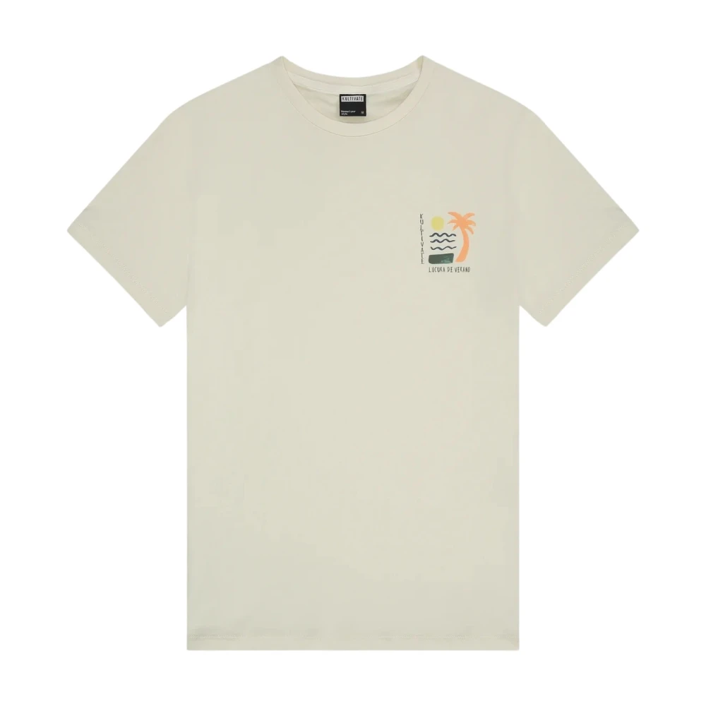 Kultivate Verano T-shirt met grote achterprint White Heren