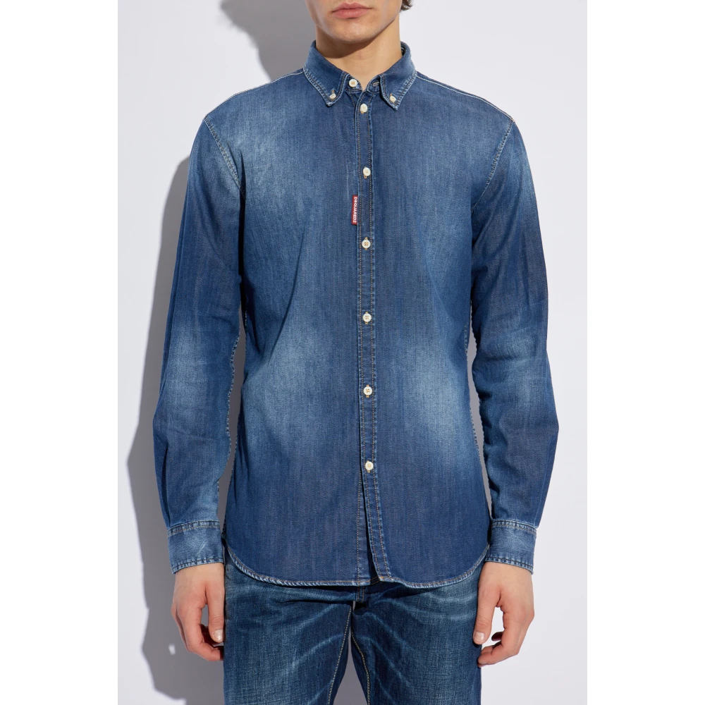 Dsquared2 Denim overhemd Blue Heren