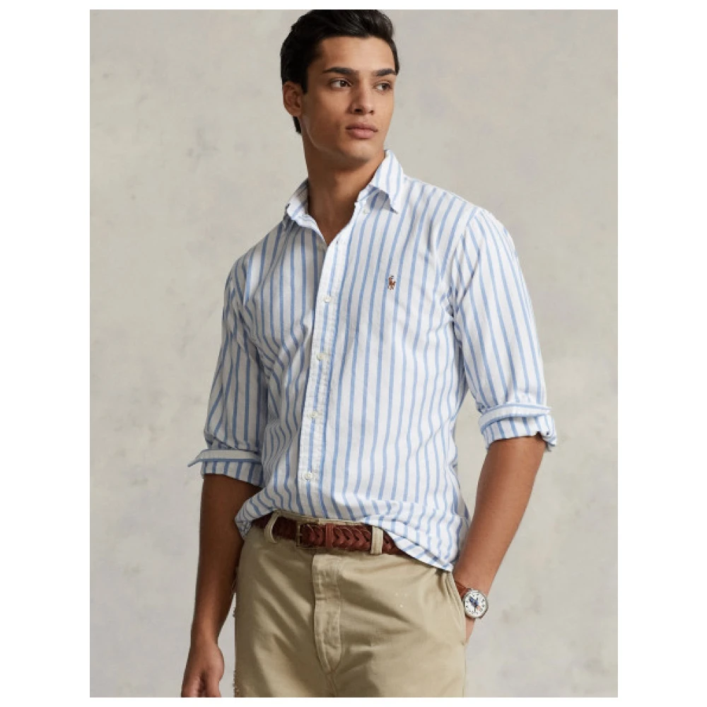 Polo Ralph Lauren Gestreept Oxford Custom Overhemd Multicolor Heren