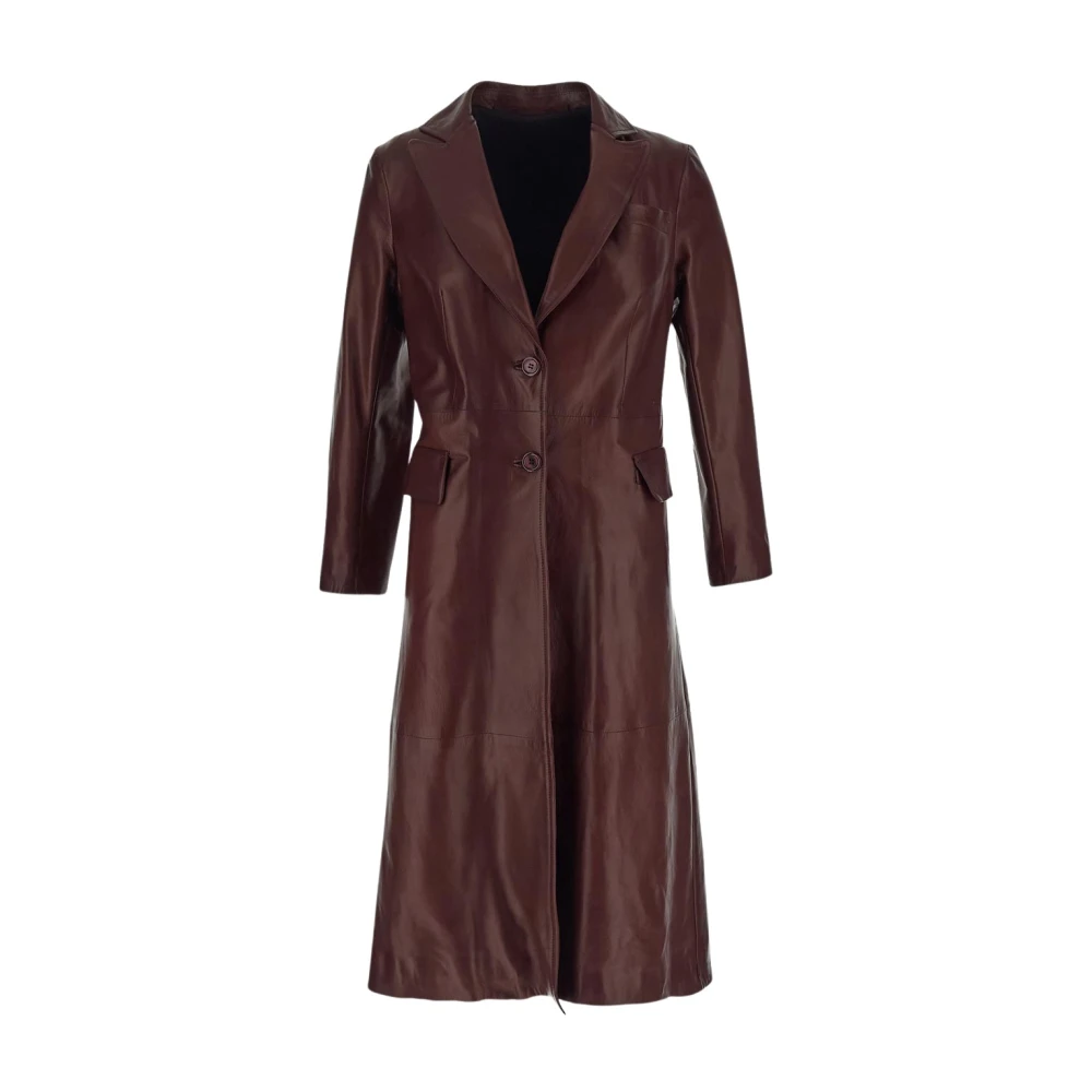 Salvatore Santoro Leren Jas Red Dames