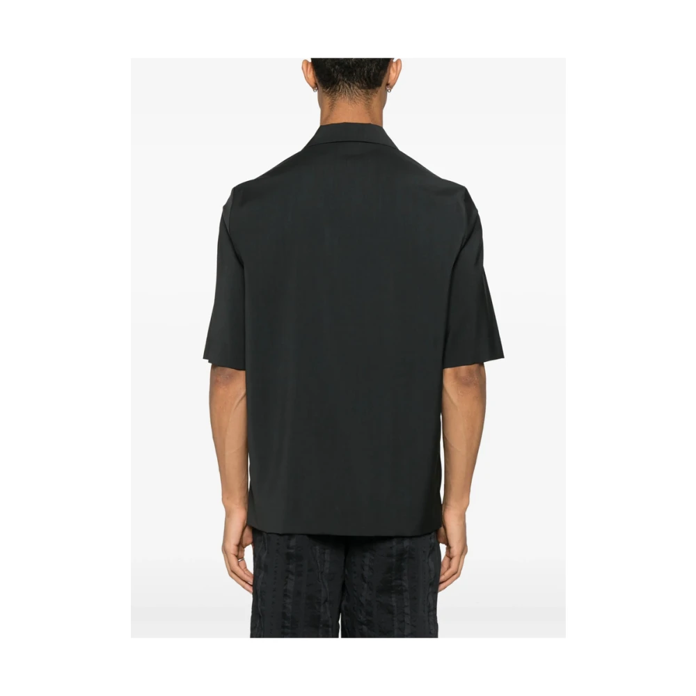 Barena Venezia Donkergrijze Camp Kraag Shirt Gray Heren