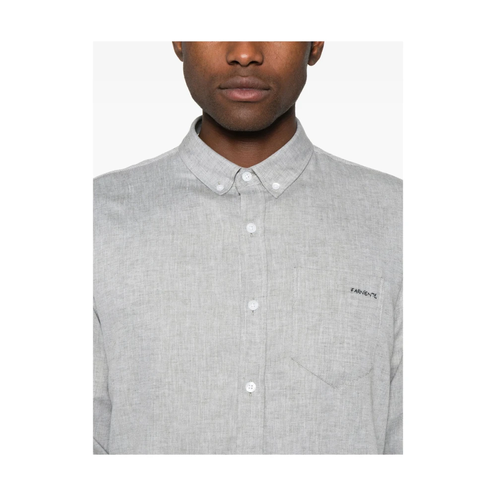Maison Labiche Knopen Grijs Shirt Gray Heren