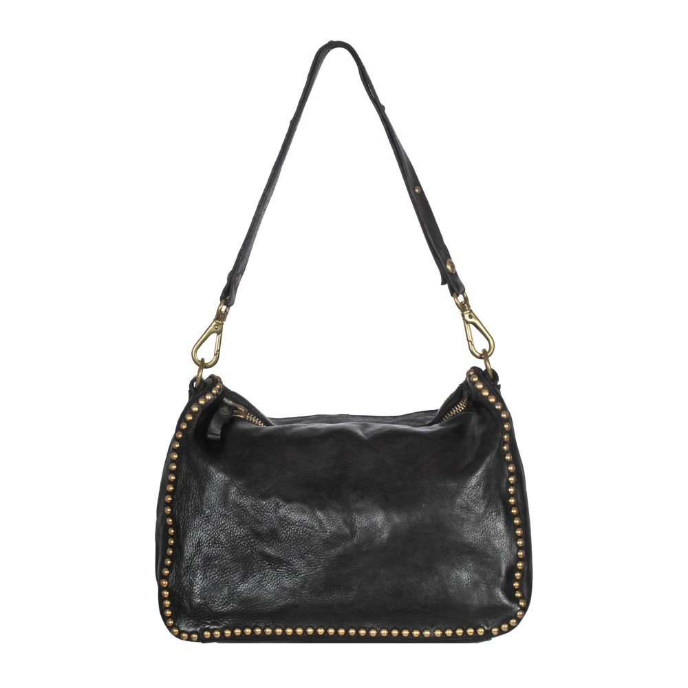 Campomaggi Studded Leren Tas met Afneembaar Handvat Black Dames