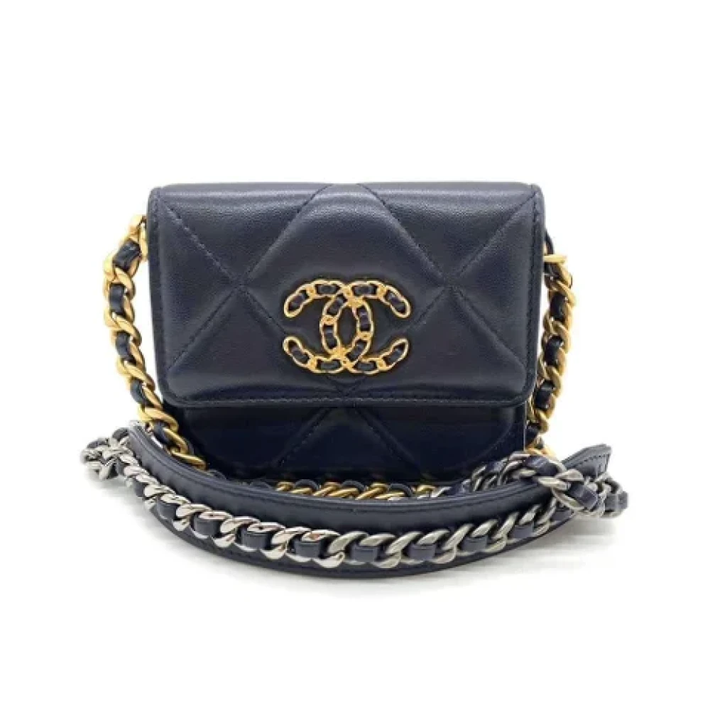 Chanel Vintage Pre-owned Fabric chanel-bags Blue Dames