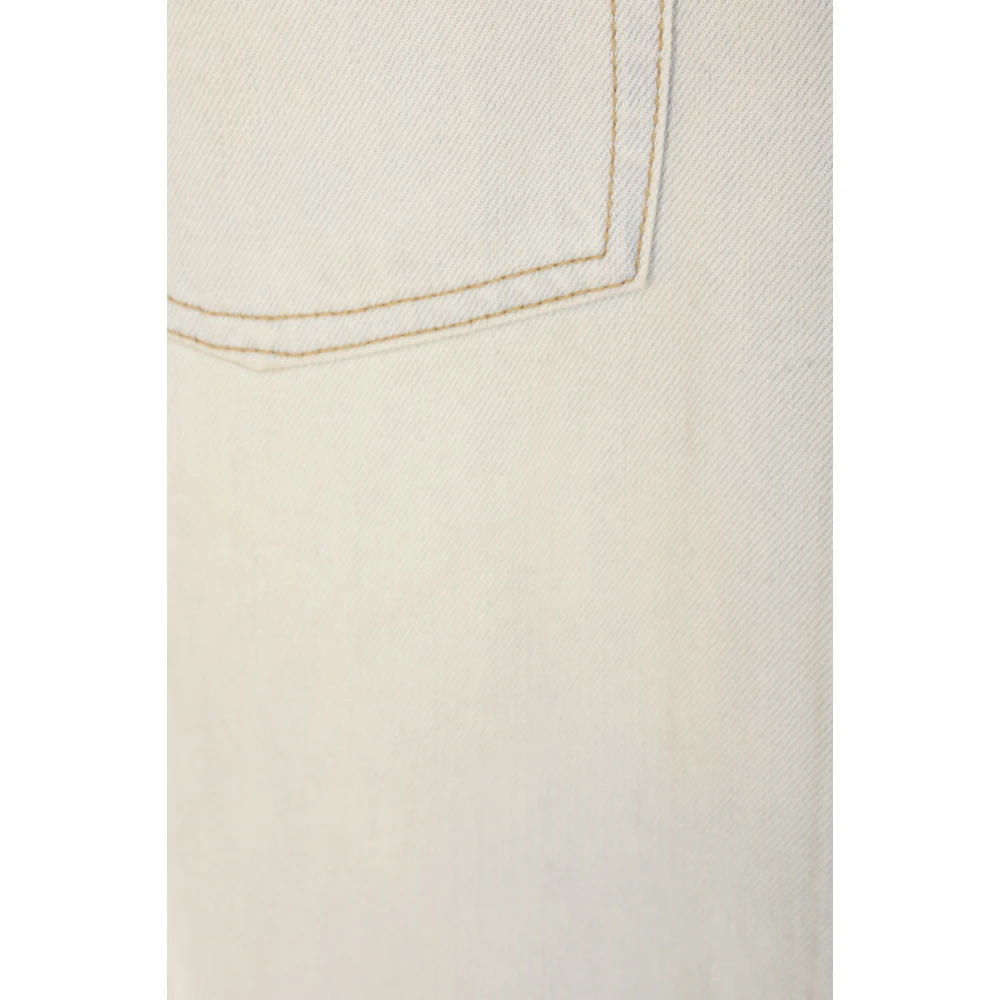 Acne Studios Wijde Pijp Distressed Denim Jeans Blue Dames