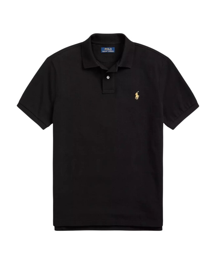 polo-noir-en-coton-custom-slim-fit