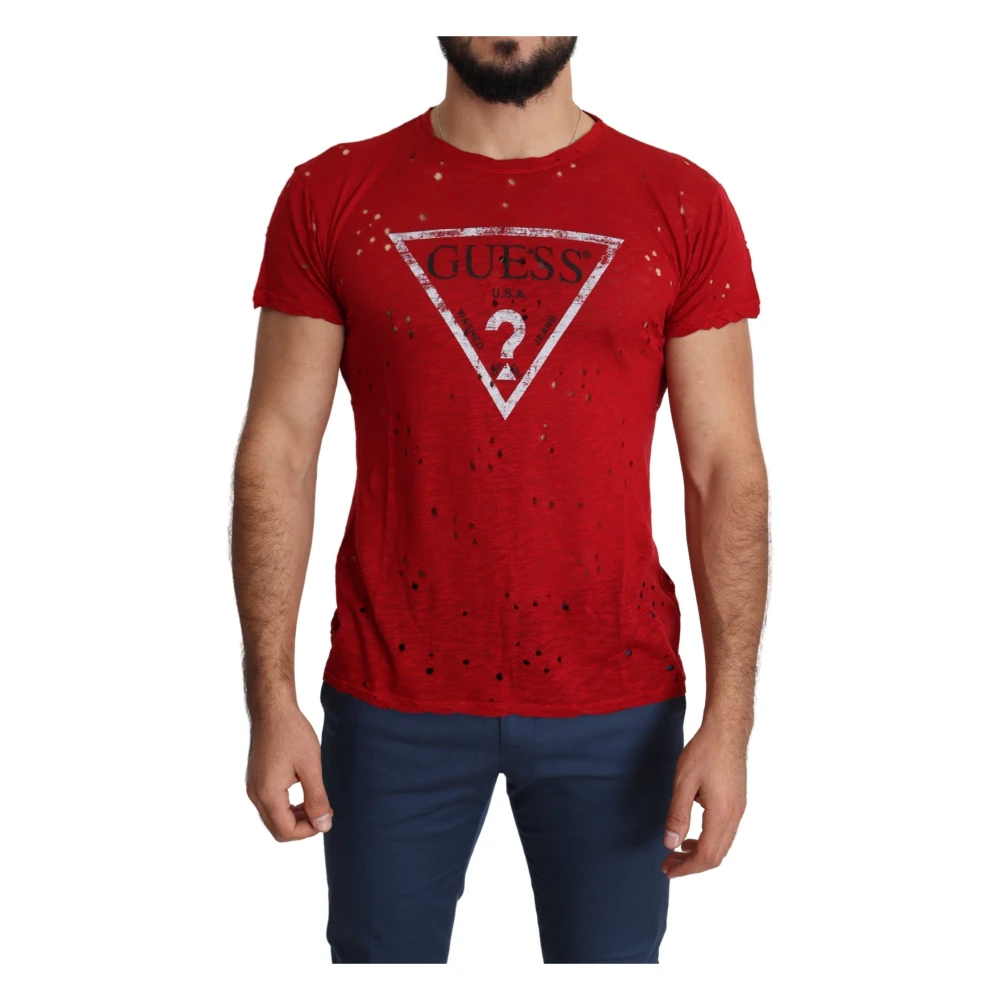 Guess - Tops > T-Shirts - Red - Guess - Modalova