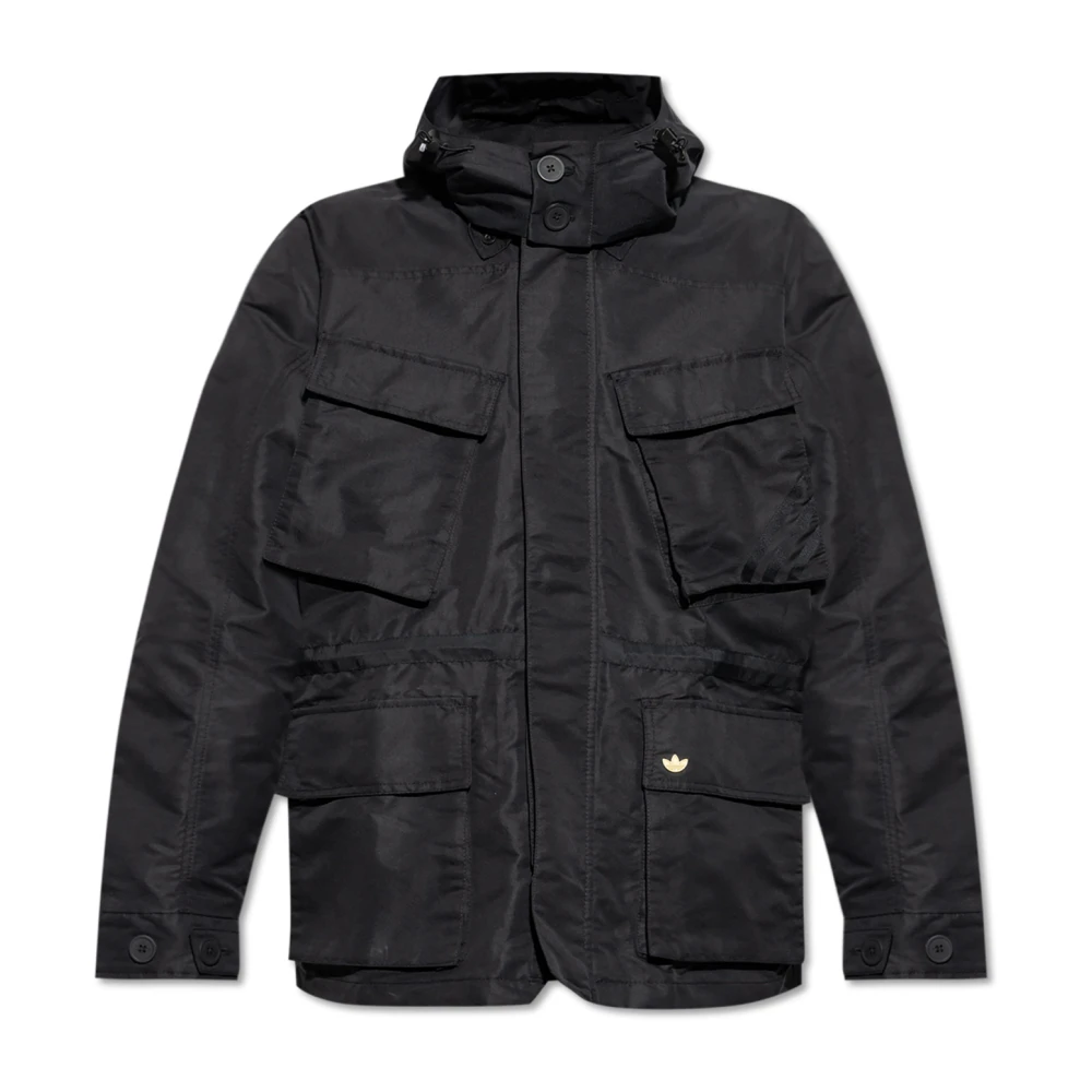 adidas Originals Jas met afneembare capuchon Black Heren
