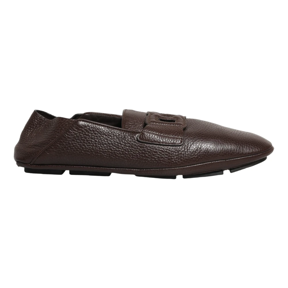 Dolce & Gabbana Mannelijk Bruin Schoenen Heren, 44 Eu, Leer, Driver Loafers