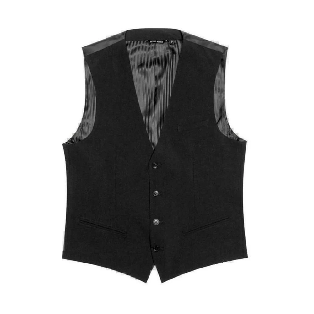 Antony Morato Polyester Suit Vest Vår/Sommar Kollektion Black, Herr