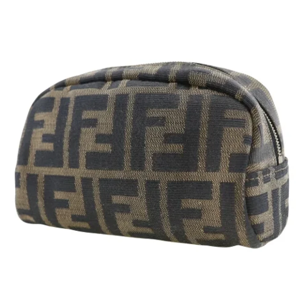 Fendi Vintage Pre-owned Canvas pouches Brown Dames