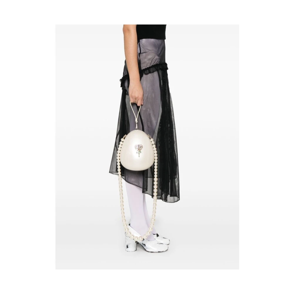 Simone Rocha Beige Clutch Tas met Bandjes Beige Dames