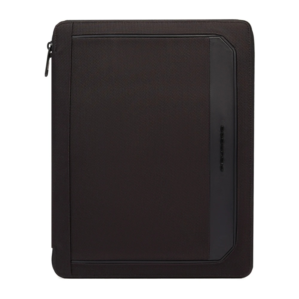 Piquadro Svart Notepad Holder Med Ipad-Fack