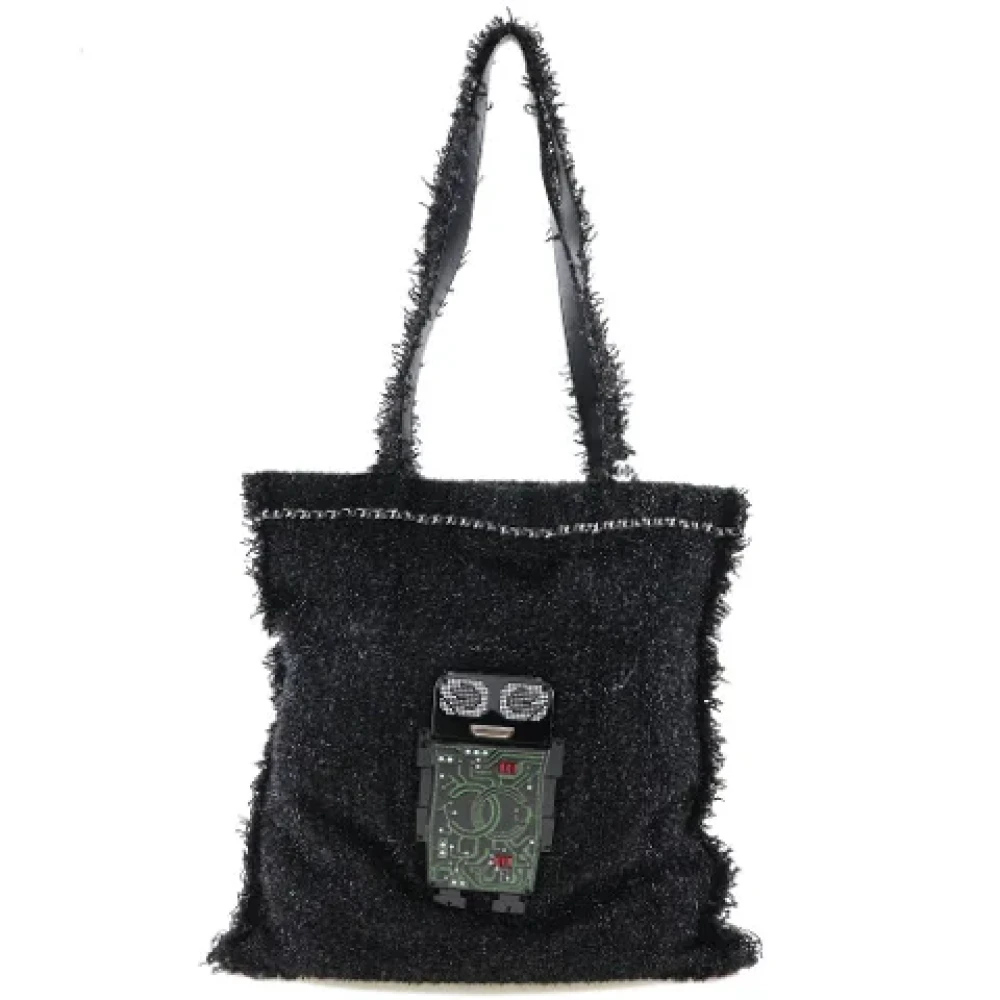 Chanel Vintage Pre-owned Fabric totes Black Dames