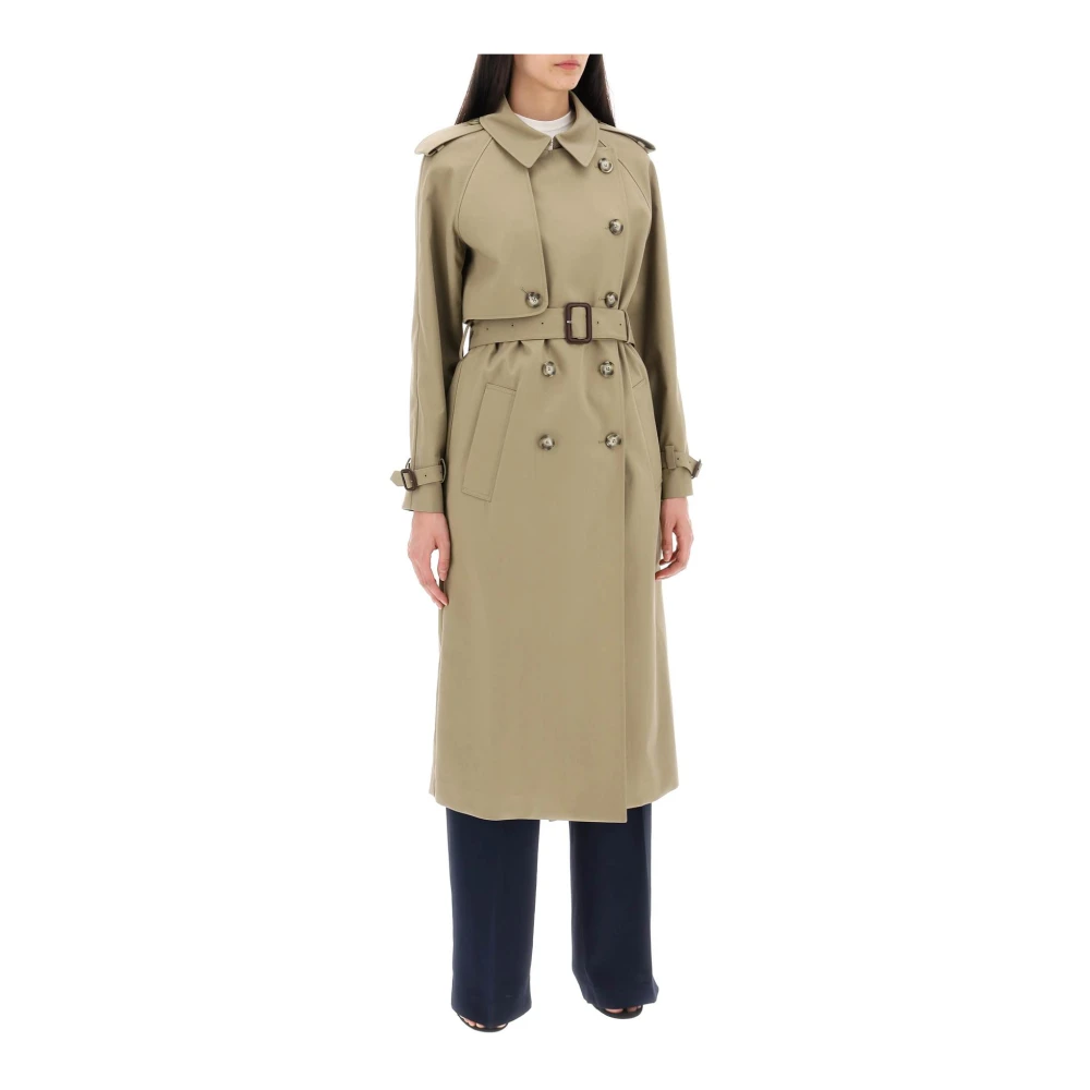 Stella Mccartney Klassieke Katoenen Trenchcoat Green Dames