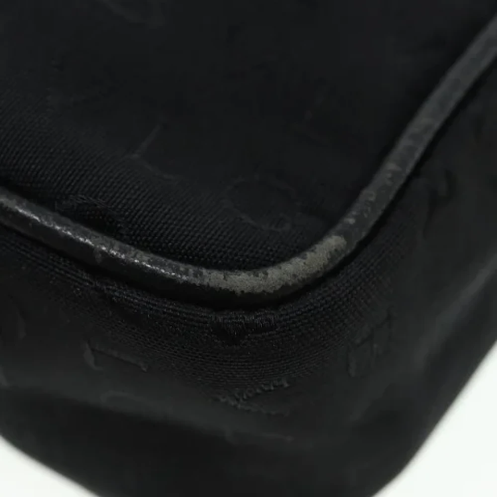 Bvlgari Vintage Pre-owned Canvas shoulder-bags Black Dames
