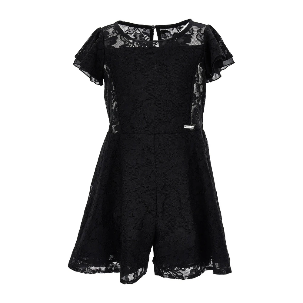 Monnalisa Girls Black Dresses, 15 Y, Tuta Intera In Pizzo