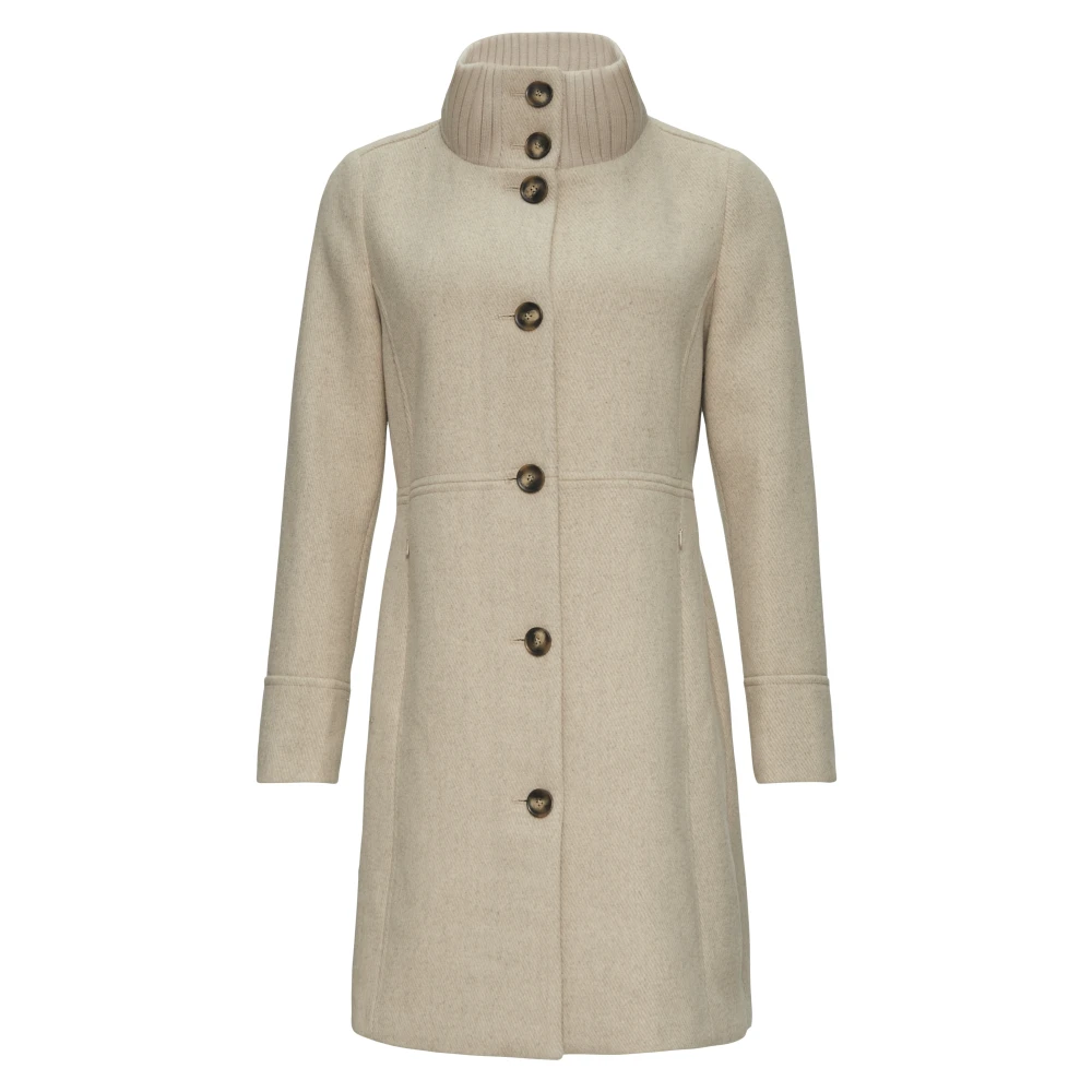 s.Oliver Twill jas met gebreide kraag Beige Dames