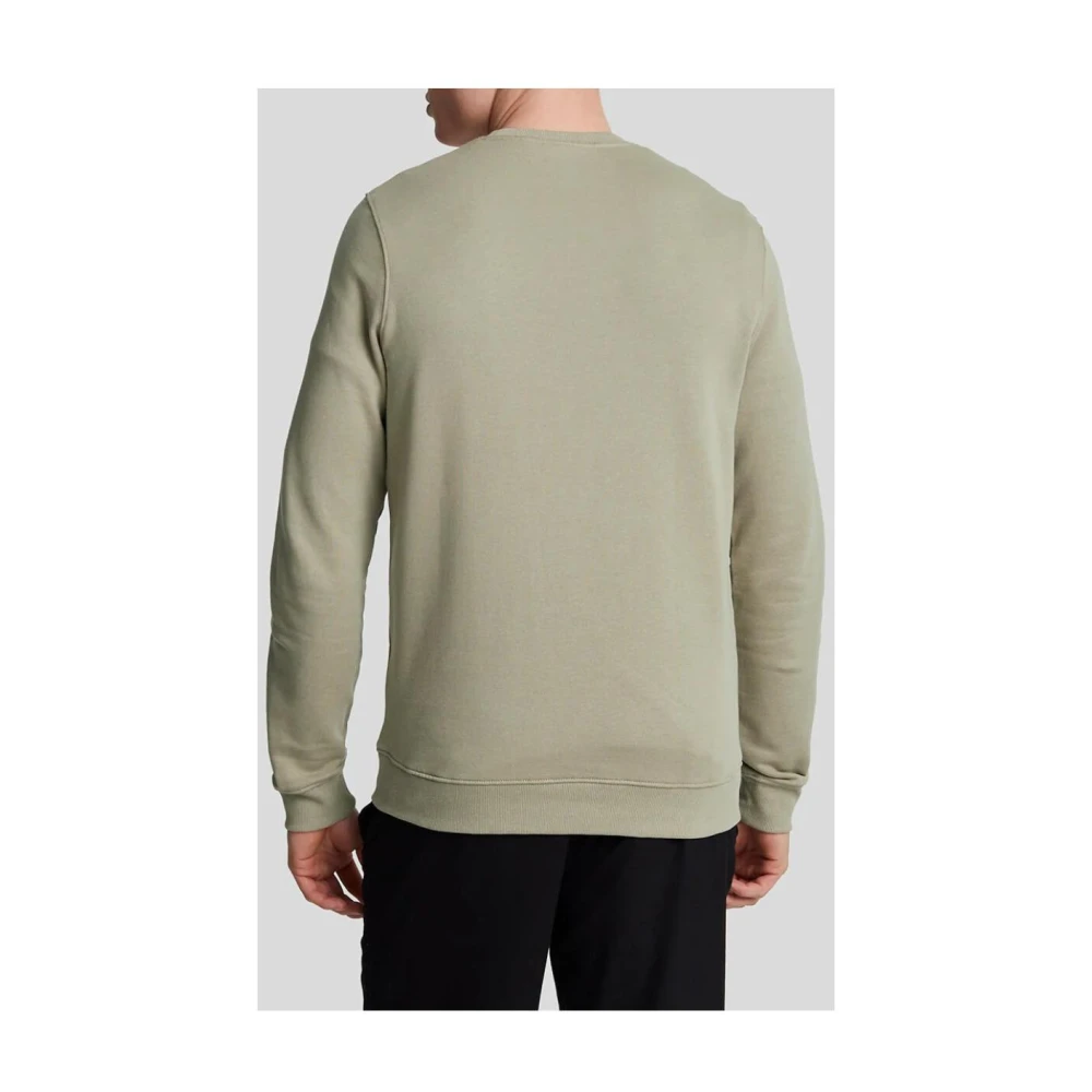 Lyle & Scott Klassieke Sweatshirt met Logodetail Green Heren