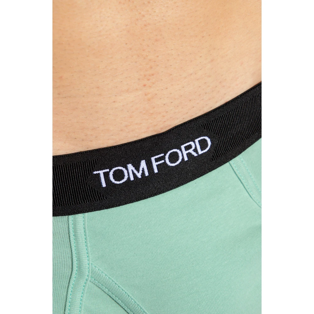 Tom Ford Katoenen slips Green Heren