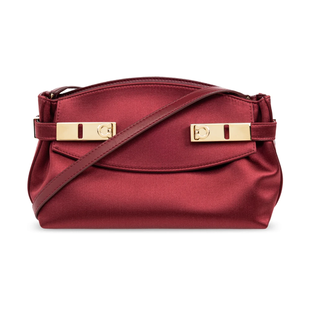 Salvatore Ferragamo Schoudertas Hug Red Dames