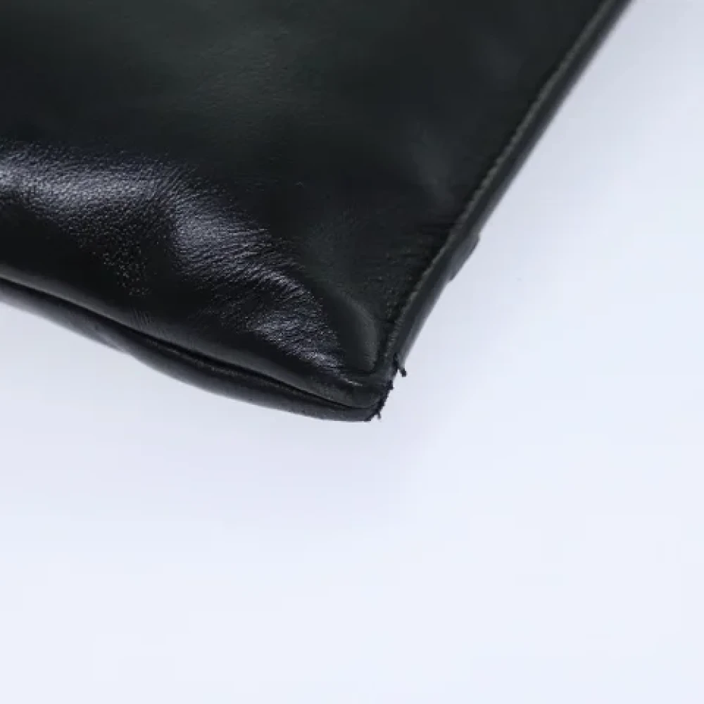 Saint Laurent Vintage Pre-owned Leather clutches Black Dames