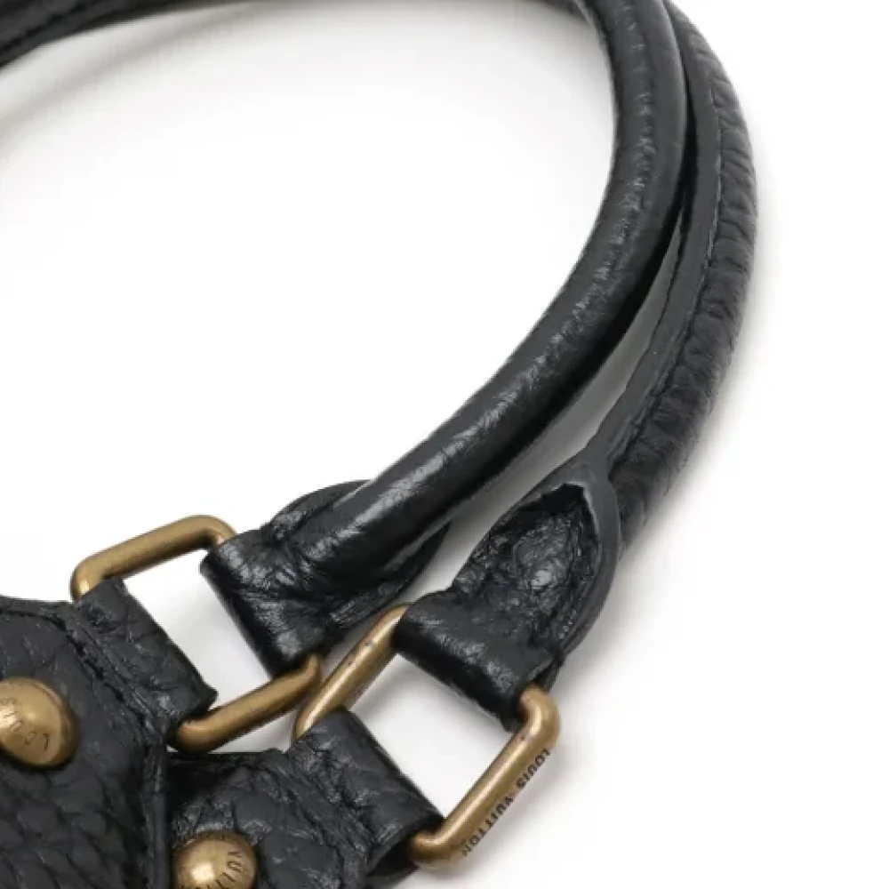 Louis Vuitton Vintage Pre-owned Denim handbags Black Dames