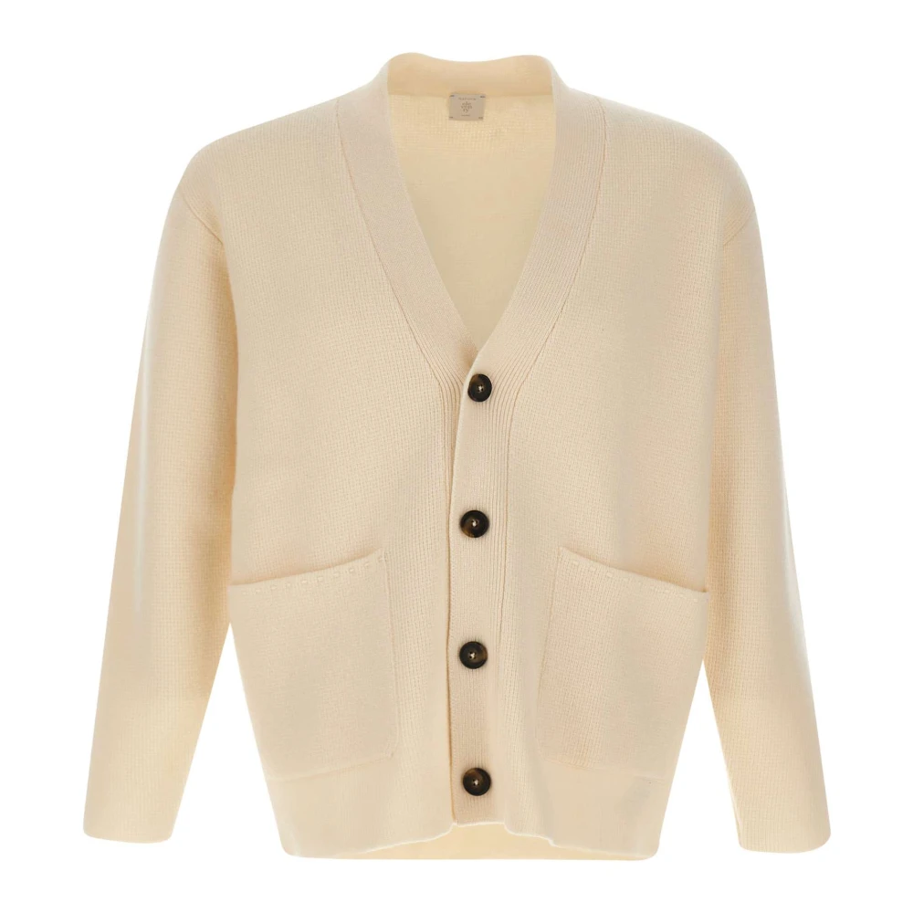 Eleventy Cardigans, Male, S, Wool And Cashmere Cardigan White