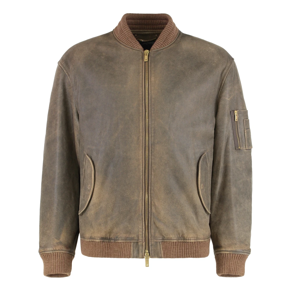 Golden Goose Men's Brown/Golden Biker Jacket