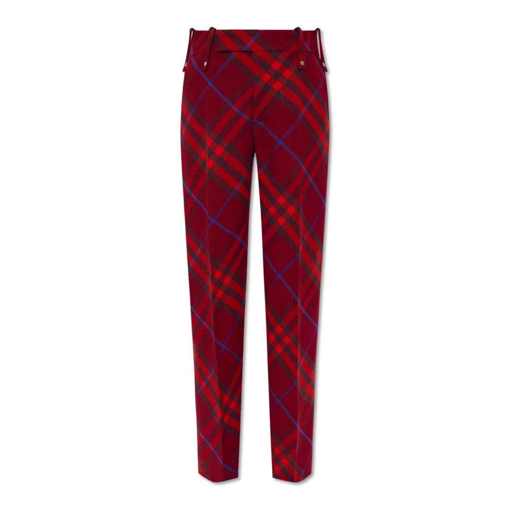 Burberry Straight Trousers Red Dames
