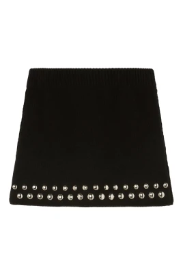 Svart Love and Studs Mini Kjol