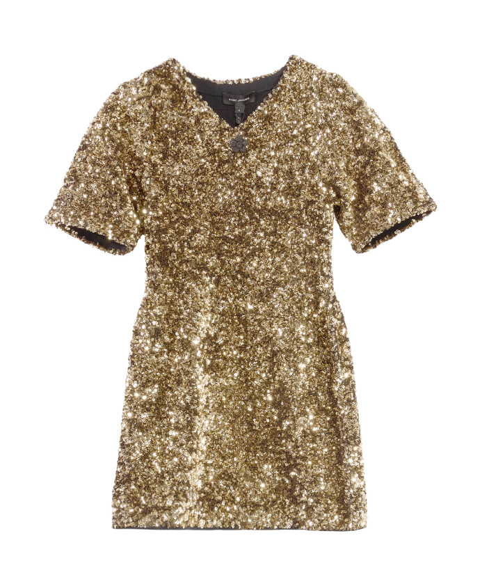 robe-en-tricot-a-sequins-dores